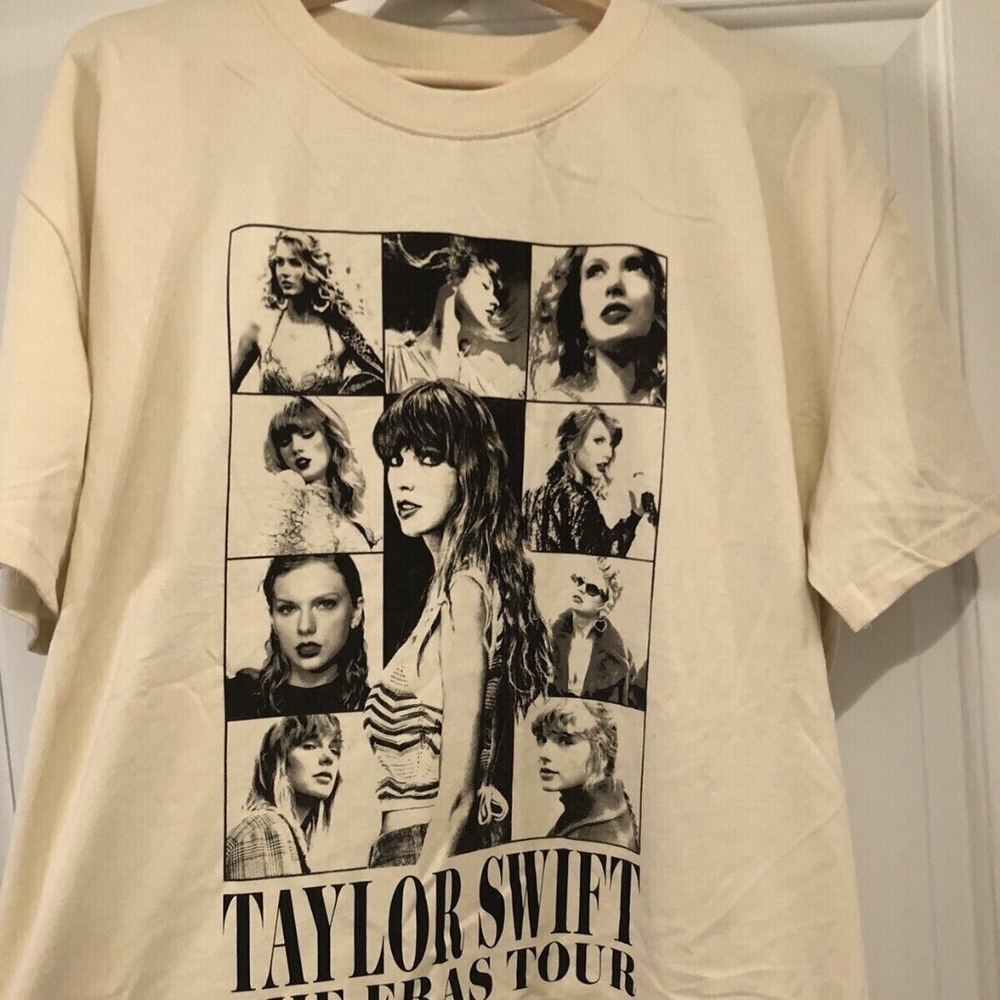 Taylor Swift The Eras Tour Exclusive Cream/Beige T-Shirt - Size: XL